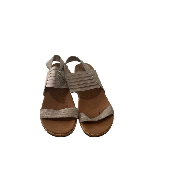 Skechers Beverlee Smitten Kitten Wedge Sandal Size 8 Taupe Cork - Picture 1 of 5